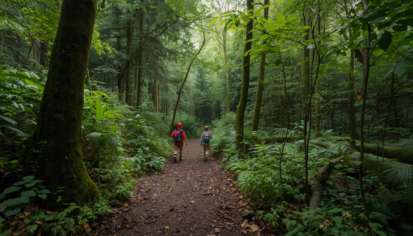 Elegancellaction Family Forest Discovery Plan on a New Zealand nature trail